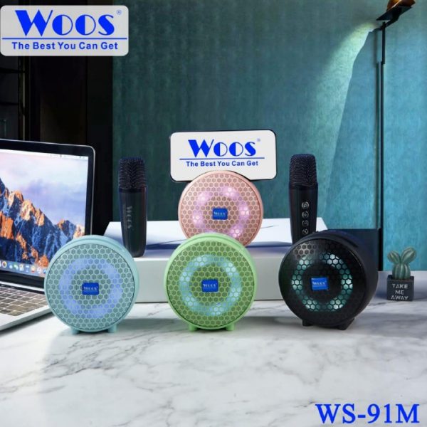 WOOS WS-91M RGB LIGHT WIRELESS SPEAKER WITH MIC