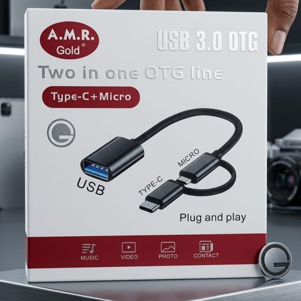 TWO IN ONE OTG LINE USB TO TYPE C + MICRO