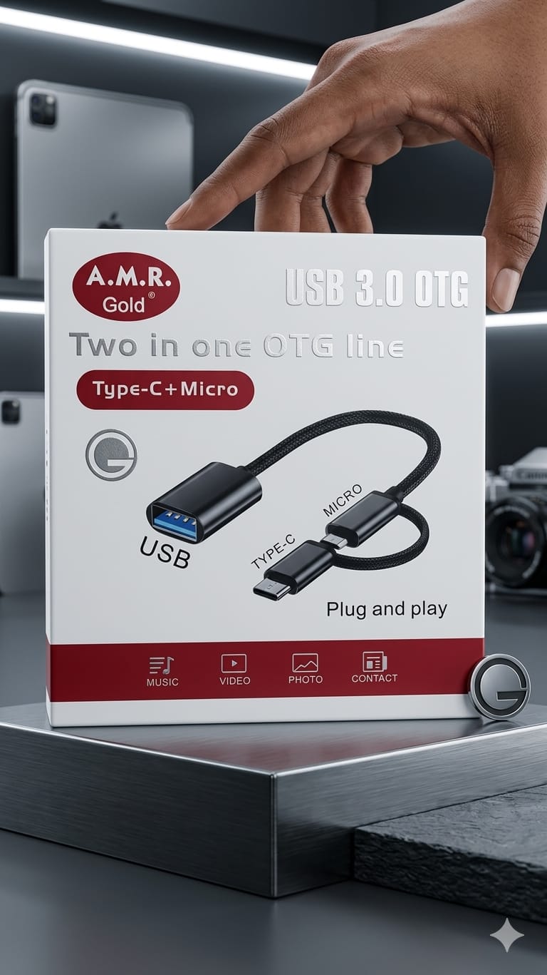 OtNfuomELpkVFQU6NCC.jpg TWO IN ONE OTG LINE USB TO TYPE C + MICRO - Image 1