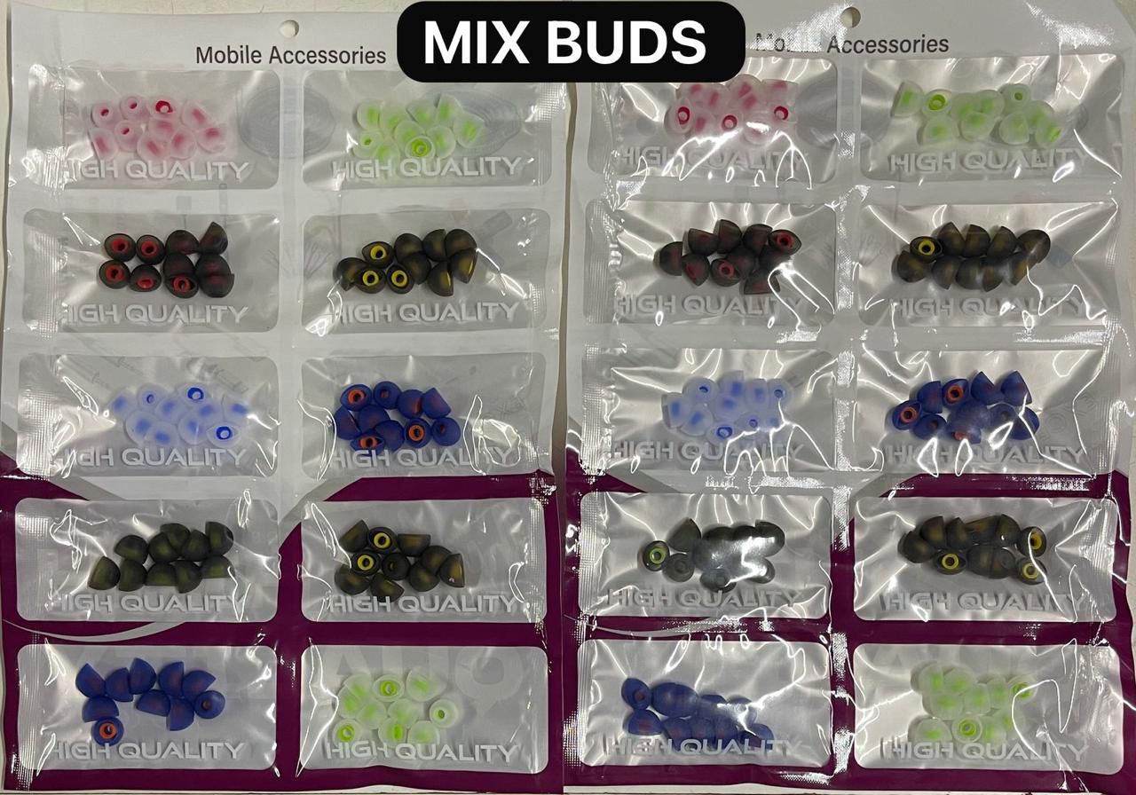 OvORuU2QU7Eu8aLHctW.jpg COLOURFULL BUDS FOR EARPHONE & EARBUDS 100 PCS PATTA PRICE 1*100=100/- - Image 1