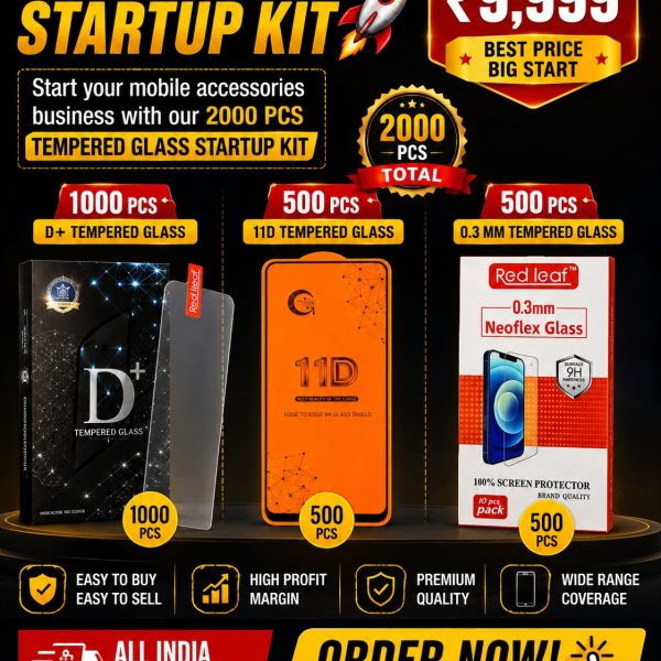 🚀 TEMPERED GLASS STARTUP KIT – ONLY ₹9,999! 📱